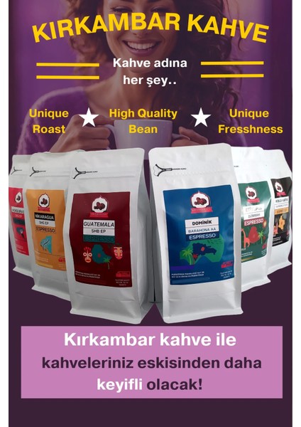 Kolombiya Espresso Çekirdek Kahve 250 gr indirimleri