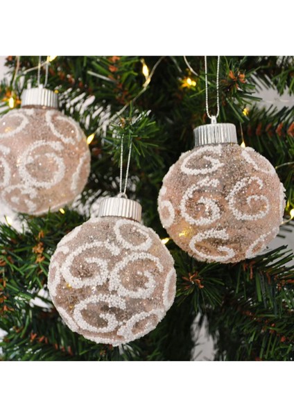 Yılbaşı Ağaç Süsleme Topu Candy 8cm 3lü