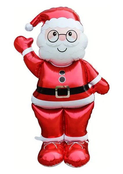 Büyük Boy Folyo Balon Noel Baba Figürlü (155 cm )