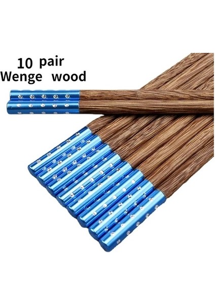 10 Çift 5/10 Çift Çin Ahşap Bambu Çubuklarını Cila Yok Balmumu Sağlıklı Suşi Pirinç Çubuklarını Otel Sofra Yemek Çubukları (Yurt Dışından)