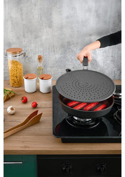 Silikon Antrasit Yağ Sıçratmaz