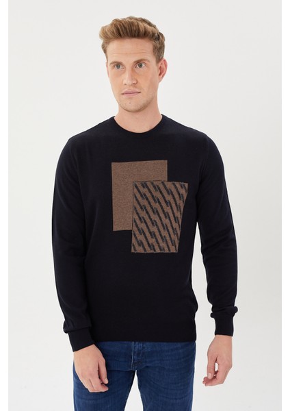 Geometrik Desen Serisi -1- Fit Triko Kazak- T-1272 fiyatları
