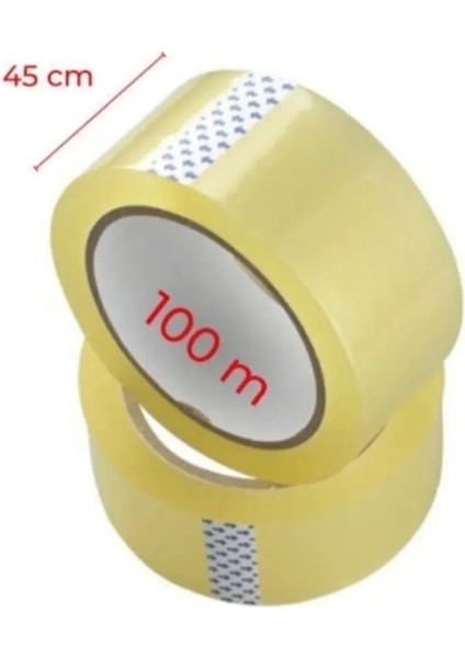 Çok Amaçlı Şeffaf Hotmelt Koli Bandı 45MMX100M (2 Adet) fırsatları