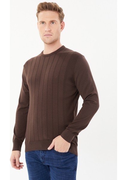 Şeritli Regular Fit Triko KAZAK-T-6001