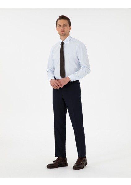Erkek Lacivert Slim Fit Kumaş Pantolon 50306774-VR033