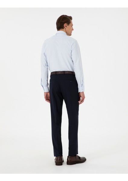 Erkek Lacivert Slim Fit Kumaş Pantolon 50306774-VR033