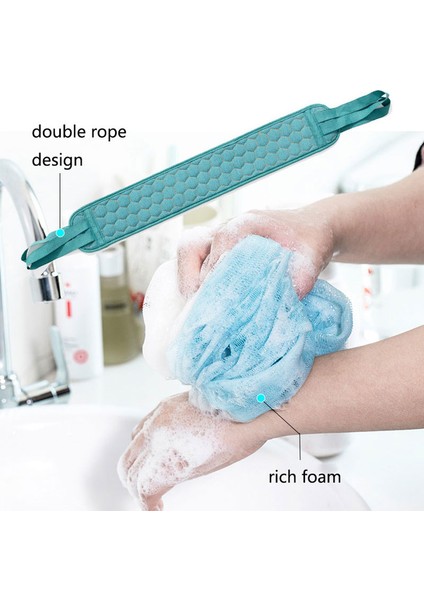 Kırmızı Stil 3 Adet Banyo Havlusu Banyo Fırçası Banyo Eldiveni Banyo Topu Sırtını Ovma Çamuru Soyulma Vücut Masajı Duş Uzatılmış Fırça Cilt Temizliği (Yurt Dışından) modelleri