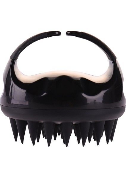 Siyah Stil Kadınlar ve Evcil Hayvanlar Için Islak ve Kuru Saç Şampuan Fırçası Yumuşak Silikon Kafa Masajı Fırçası (Yurt Dışından)