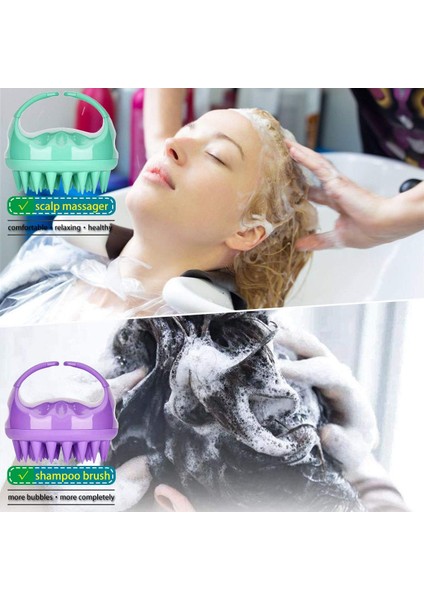 Siyah Stil Kadınlar ve Evcil Hayvanlar Için Islak ve Kuru Saç Şampuan Fırçası Yumuşak Silikon Kafa Masajı Fırçası (Yurt Dışından) modelleri