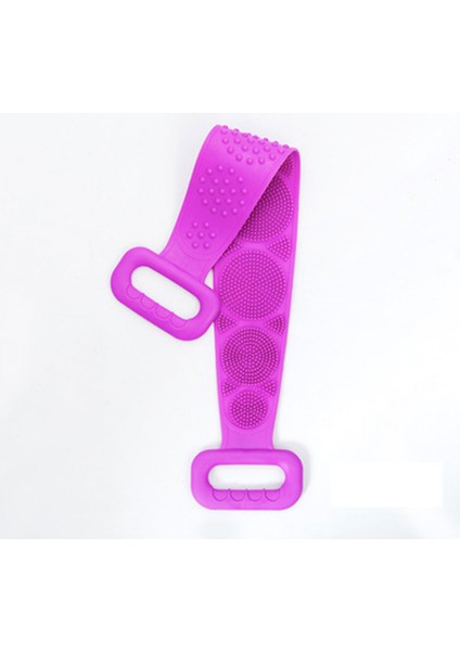 Mor 70CM Tarzı Sihirli Silikon Fırçalar Banyo Havluları Vücut Masajı Duş Uzatılmış Temizleyici Fırçalar Türkçe (Yurt Dışından)