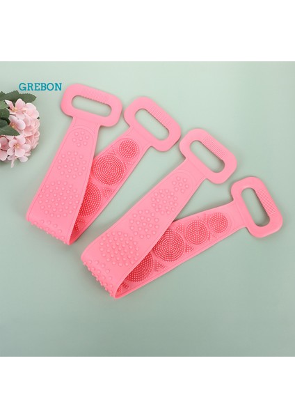 Pembe Stil Doğal Kıl Banyo Fırçası Peeling Vücut Masajı Duş Fırçası Spa Kadın Erkek Cilt Bakımı Uzatılmış Temizleyici Banyo (Yurt Dışından) indirimleri