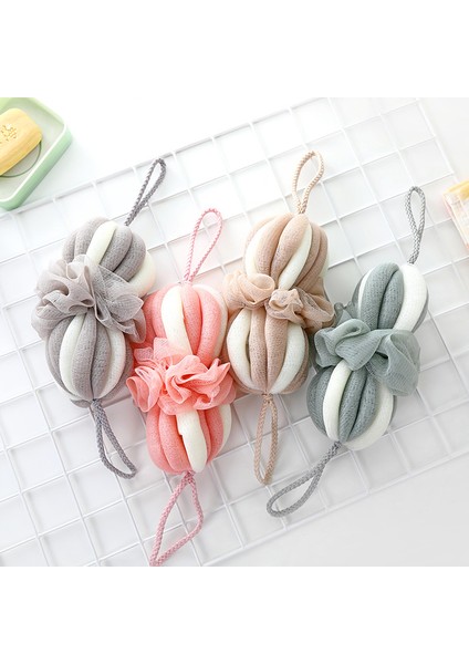 Kahve Tarzı Atripe Banyo Topu Renk Şerit Köpük Yumuşak Fener Banyo Topu Vücut Fırçası Sırt Temizleyici (Yurt Dışından) fiyatları