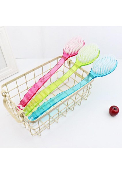 Mavi Stil Ev Yüzme Odası Banyo Fırçası Uzun Sap Ovalama Havlu Fırçası Peeling Masajcısı Peeling Duş Süngeri Fırça (Yurt Dışından) fırsatları