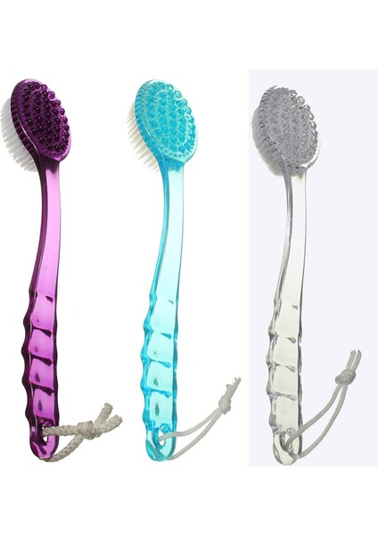 Rastgele Renk Stili Sıcak Satış Uzun Saplı Vücut Banyo Duş Sırt Fırçası Masaj Aparatı Cilt Temizleme Fırçası Kuru Fırçalama ve Duş Için (Yurt Dışından)