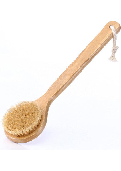 25X8CM Tarzı Doğal Kıl Spa Vücut Fırçası Uzun Saplı Banyo Duş Kıl Fırçası (Yurt Dışından)