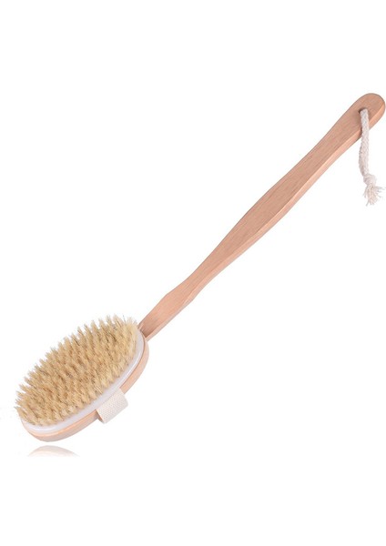 25X8CM Tarzı Doğal Kıl Spa Vücut Fırçası Uzun Saplı Banyo Duş Kıl Fırçası (Yurt Dışından) fiyatları