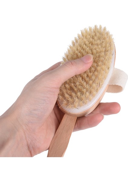 25X8CM Tarzı Doğal Kıl Spa Vücut Fırçası Uzun Saplı Banyo Duş Kıl Fırçası (Yurt Dışından) fırsatları