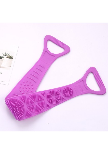 Mor Tarzı Sihirli Silikon Fırçalar Banyo Havluları Sırt Temizleme Çamur Soyulması Vücut Masajı Duş Uzatılmış Temizleme Fırçaları (Yurt Dışından)