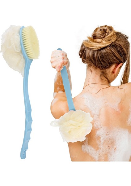 BA0910BL Stili Moda Yeni Uzun Saplı Askılı Yumuşak File Arka Vücut Banyo Duş Fırçası Sünger Banyo Için Sıcak Satış Duş Fırçası (Yurt Dışından)