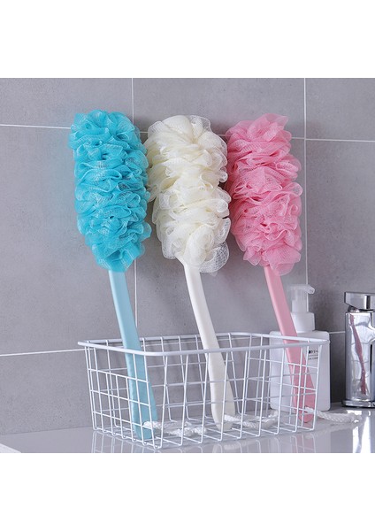 Mavi Stil Uzun Saplı Fırça Cilt Masajı Vücut Scrubber Sünger Cilt Bakımı Banyo Peeling Fırçaları (Yurt Dışından) fiyatları