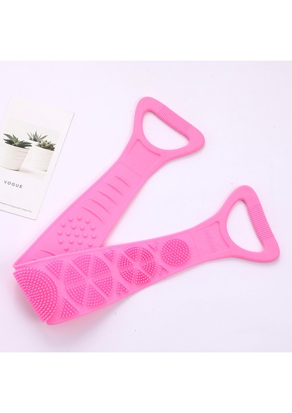 Kırmızı Stil Sihirli Silikon Fırçalar Banyo Havluları Sırt Temizleme Çamur Soyulması Vücut Masajı Duş Uzatılmış Temizleme Fırçaları (Yurt Dışından)