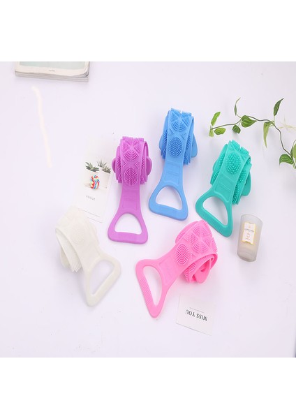 Kırmızı Stil Sihirli Silikon Fırçalar Banyo Havluları Sırt Temizleme Çamur Soyulması Vücut Masajı Duş Uzatılmış Temizleme Fırçaları (Yurt Dışından) fırsatları