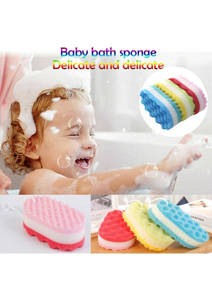 Kırmızı Stil Üç Katmanlı Dalga Banyo Süngeri Vücut Fırçası Duş Cilt Temiz Masaj Temizlik Duş Fırçası Banyo Ürünü Çocuklar Yetişkinler Için (Yurt Dışından) fırsatları