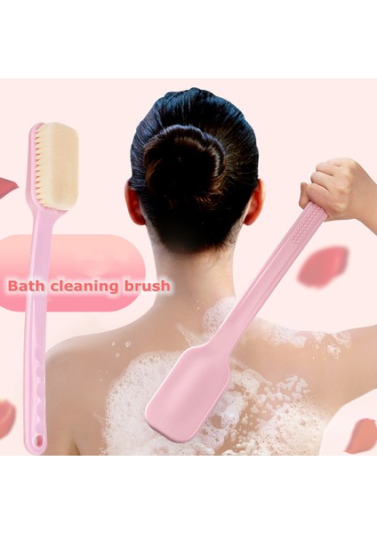 Pembe 1 Stil Uzun Sap Fırça ile Cilt Temizleme Masaj Fırçası - Sırtı Ölü Deriden Arındıran Banyo Fırçası (Yurt Dışından) fiyatları