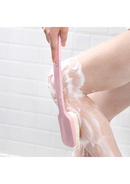 Pembe 1 Stil Uzun Sap Fırça ile Cilt Temizleme Masaj Fırçası - Sırtı Ölü Deriden Arındıran Banyo Fırçası (Yurt Dışından) fırsatları