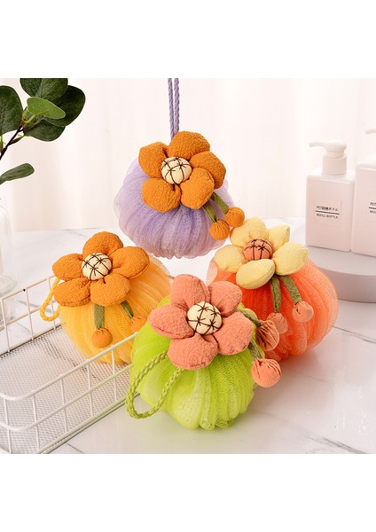 Bir Stil Yumuşak Fileli Banyo Topları Ayçiçeği Karikatür Yetişkin Çocuk Temizlik Fırçası Duş Süngeri Vücut Temizleyici Peeling Sünger Banyo Süngeri (Yurt Dışından) fiyatları