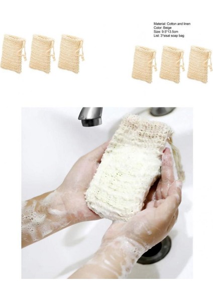 Krem Renkli Stil Yeniden Kullanılabilir Dayanıklı Vücut Fırçalayıcı Doğal Lüf Paspası Cilt Yıkayıcı Sabun Çantası Yıkanabilir Temizlik Için (Yurt Dışından) indirimleri