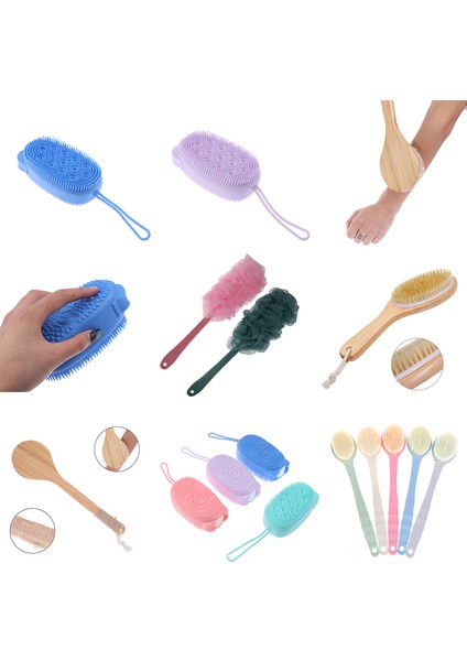 Gümüş Tarzı Doğal Yaban Domuzu Kılı Organik Kuru Cilt Vücut Fırçası Bambu Islak Sırt Duş Fırçaları Soyulma Banyo Fırçası (Yurt Dışından) fiyatları