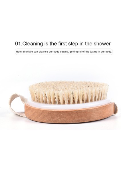 Gümüş Tarzı Doğal Yaban Domuzu Kılı Organik Kuru Cilt Vücut Fırçası Bambu Islak Sırt Duş Fırçaları Soyulma Banyo Fırçası (Yurt Dışından) fırsatları