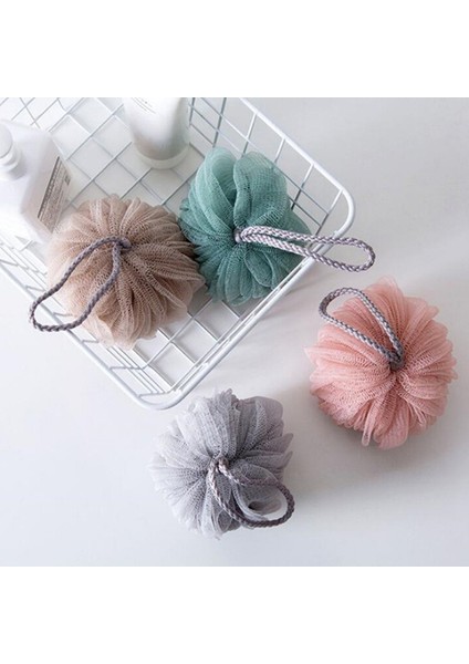 Gri Stil 1 Adet Yumuşak Duş Ağ Dokulu Sünger Banyo Köpük Topu Vücut Cilt Temizleyici Peeling Fırça (Yurt Dışından) fiyatları