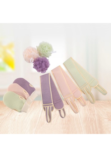 Yeşil-3 Adet Tarzı Vücut Temizleme Yıkama Bezi Yumuşak Fırça Ev Otel Banyo Duş Topu Sırt Peeling Eldiveni Seti (Yurt Dışından) modelleri