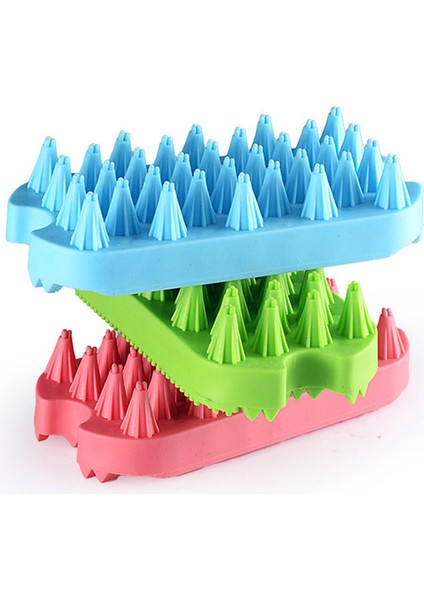 Yeşil Stil Köpek Silikon Kafa Vücut Saç Masaj Fırçası Tarak Saç Yıkama Duş Banyo Spa Fırçası (Yurt Dışından) modelleri