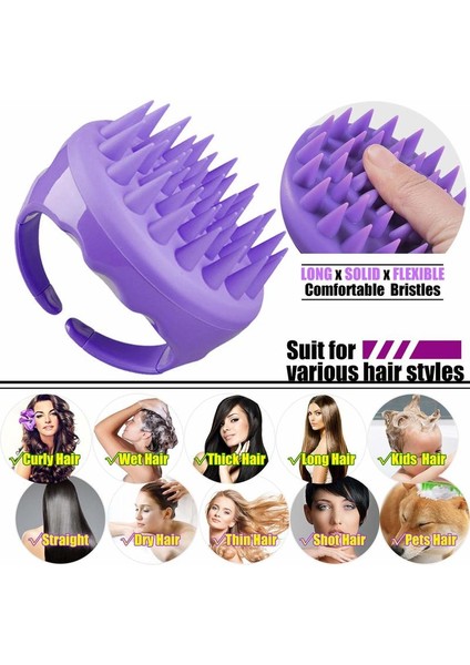 Gösterildiği Gibi-2 Tarzı Şampuan Fırçası Saç Derisi Masajı Islak ve Kuru Saç Şampuan Fırçaları Kadınlar Için Yumuşak Silikon Kauçuk Fırça Pet Saç Temizliği (Yurt Dışından) indirimleri