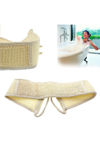 Bej Tarzı Keten Banyo Fırçası Masaj Peeling Bez Sırt Askısı Duş Aracı Vücut Fırçası Sünger Scrubber Fırça Yeni Moda (Yurt Dışından) indirimleri