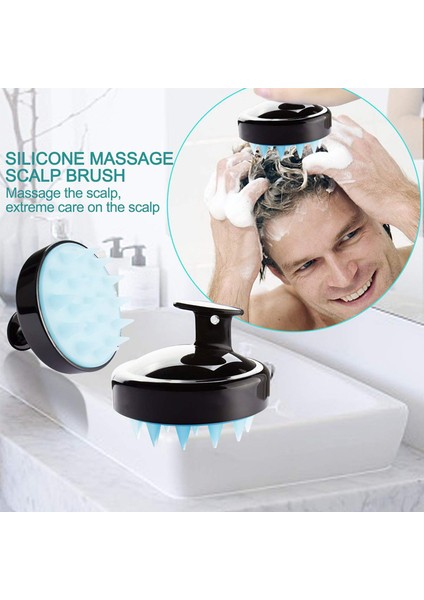 Mavi Stil Banyo Fırçası Silikon Saç Derisi Şampuan Masaj Fırçası Yıkama Tarak Duş Başlığı Saç Meridyen Spa Masaj Duş Banyo Fırçası (Yurt Dışından) fırsatları