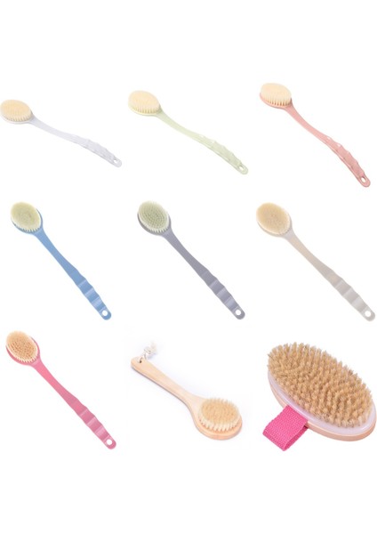 Sarı Stil Tahta Banyo Duş Fırçası Spa Vücut Fırçaları Sapı Olmadan Kuru Cilt Fırçası Yumuşak Doğal Kıl Duş Fırçaları (Yurt Dışından) fiyatları
