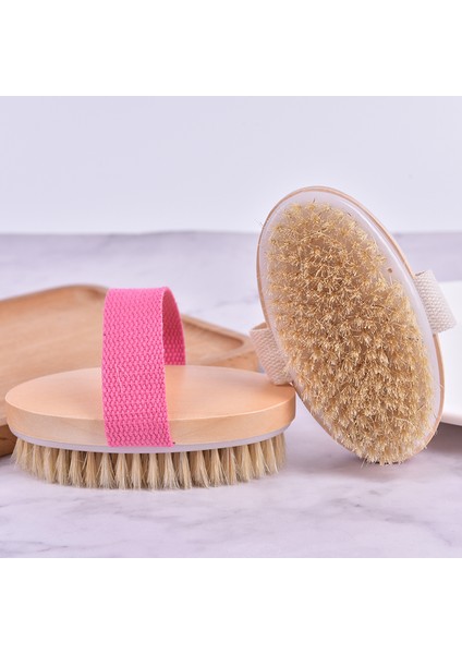 Sarı Stil Tahta Banyo Duş Fırçası Spa Vücut Fırçaları Sapı Olmadan Kuru Cilt Fırçası Yumuşak Doğal Kıl Duş Fırçaları (Yurt Dışından) modelleri