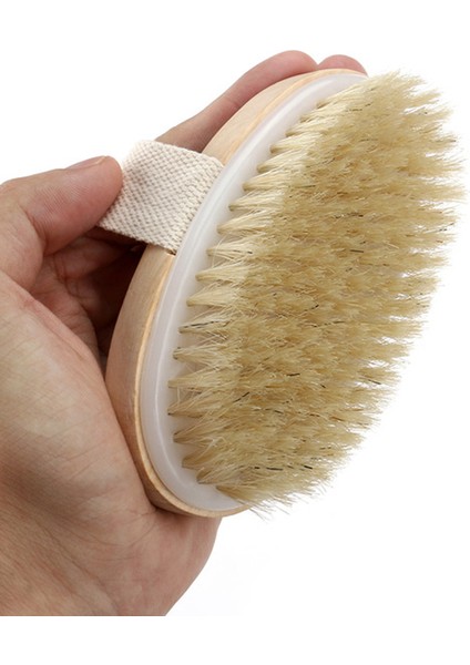 No.1 Tarzı Doğal Domuz Kılı Spa Vücut Fırçası Ahşap Banyo Duş Fırçası - Sap Içermeyen (Yurt Dışından)