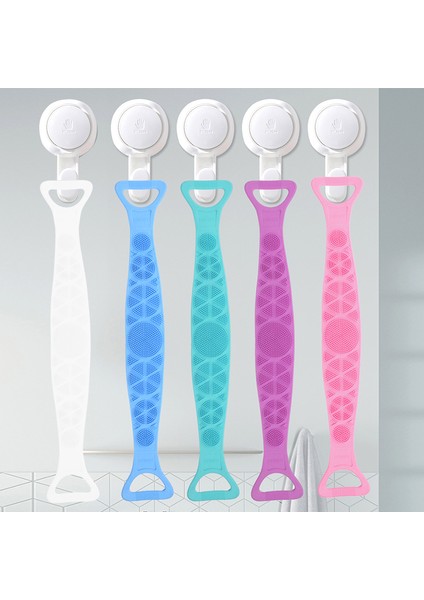 Mavi Stil Sihirli Silikon Fırçalar Banyo Havluları Sırt Temizleme Çamur Soyulması Vücut Masajı Duş Uzatılmış Temizleme Fırçaları (Yurt Dışından) modelleri
