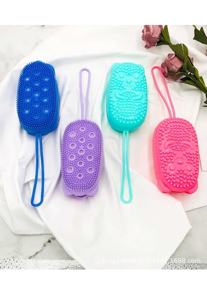 Mor 1 Adet Tarzı Hızlı Köpüren Banyo Fırçası Silikon Masaj Fırçası Çocuk ve Yetişkinler Için- Turkish (Yurt Dışından)
