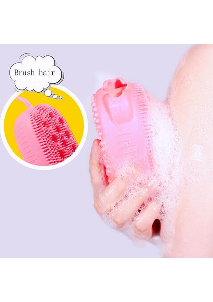 Yeşil Stil Yaratıcı Silikon Vücut Banyo Fırçası Yumuşak Peeling Duş Fırçası Bebek Sünger Yıkama Çift Taraflı Masaj Fırçası Sihirli Fırçalar (Yurt Dışından)