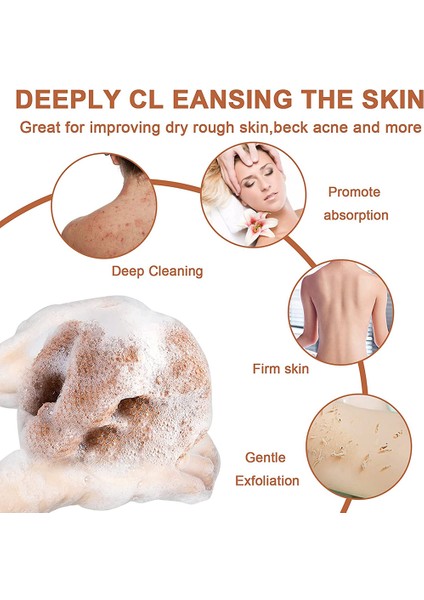 Mavi Stil Afrika Ağlı Banyo Süngeri, cm Afrika Ağlı Uzun Banyo Süngeri Peeling Duş Vücut Fırçası Sırt Fırçası Cilt Pürüzsüzleştirici (Yurt Dışından) fırsatları