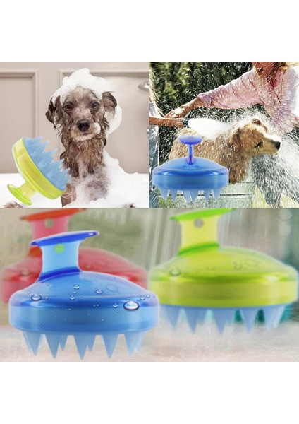 Siyah Stil Şampuan Fırçası Silikon Masaj Süngeri Banyo Fırçaları Yıkama Duş Saç Tarak Baş Meridyen El Masaj Aleti (Yurt Dışından) fırsatları