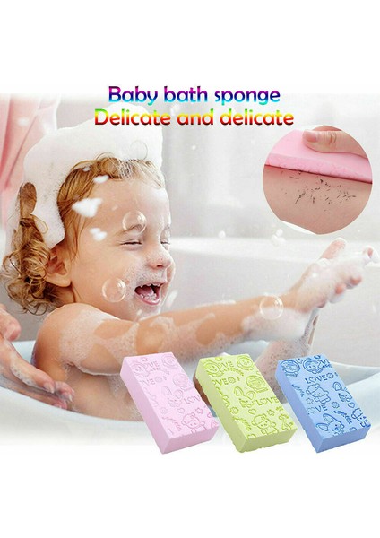2 Adet Sarı Stil Karikatürlü Baskılı Sünger Bebek Banyo Süngeri Ölü Cilt Temizleyici Fırça Peeling Masaj Banyo Süngeri (Yurt Dışından) fiyatları