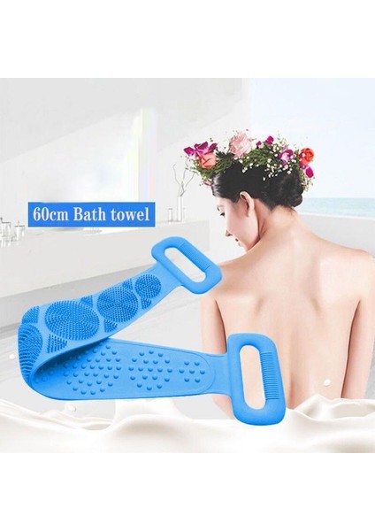 E Stili Silikon Vücut Fırçası Banyo Kemeri Banyo Duş Soyulma Sırt Fırçası Kemer Yıkama Banyo Temizleme Araçları Banyo Scrub Kemer Lekeleri Çıkarıcı (Yurt Dışından) modelleri