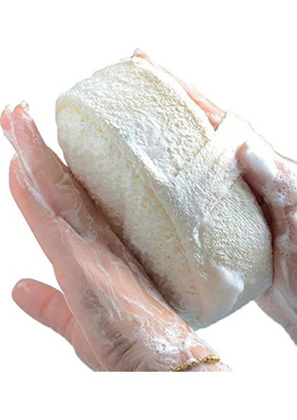 Beyaz Stil Doğal Lofah Sünger Yüz Vücut Banyo Duş Spa Peeling Fırçası Masaj Fırçası Banyo Aksesuarları (Yurt Dışından)